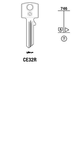 Afbeelding van Silca Cilindersleutel staal CE32R