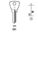 Afbeelding van Silca Cilindersleutel staal EZ1