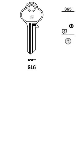 Afbeelding van Silca Cilindersleutel staal GL6