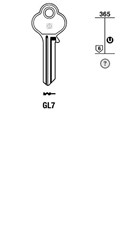 Afbeelding van Silca Cilindersleutel staal GL7