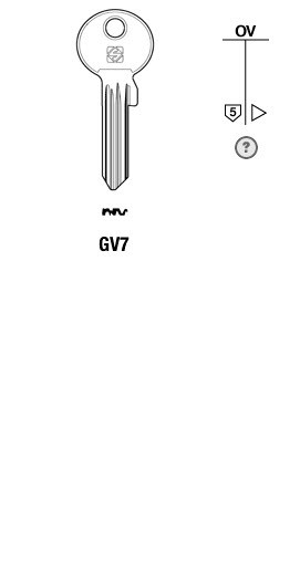 Afbeelding van Silca Cilindersleutel staal GV7