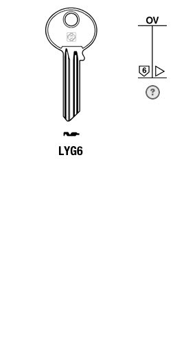 Afbeelding van Silca Cilindersleutel staal LYG6