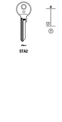 Afbeelding van Silca Cilindersleutel staal STA2
