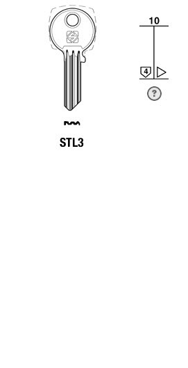 Afbeelding van Silca Cilindersleutel staal STL3