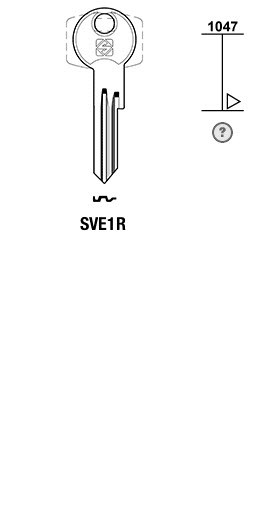 Afbeelding van Silca Cilindersleutel staal SVE1R