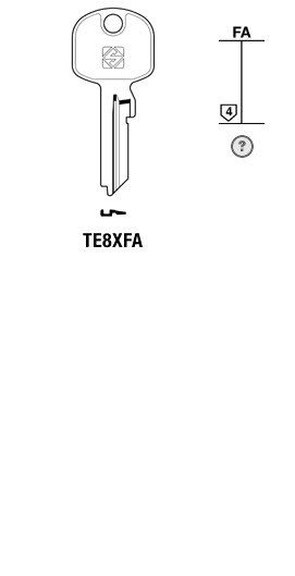Afbeelding van Silca Cilindersleutel staal TE8XFA