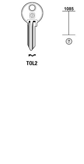 Afbeelding van Silca Cilindersleutel staal TOL2