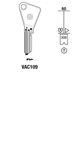 Afbeelding van Silca Cilindersleutel staal VAC109