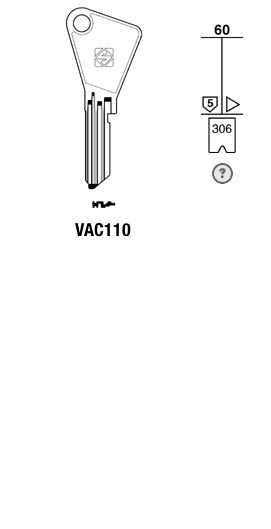 Afbeelding van Silca Cilindersleutel staal VAC110