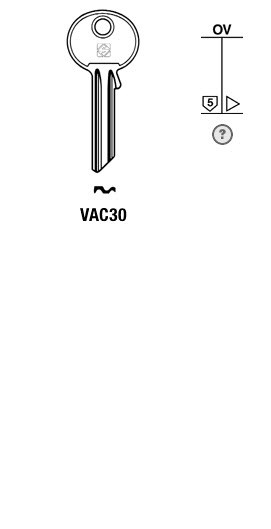 Afbeelding van Silca Cilindersleutel staal VAC30