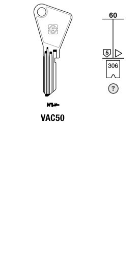 Afbeelding van Silca Cilindersleutel staal VAC50