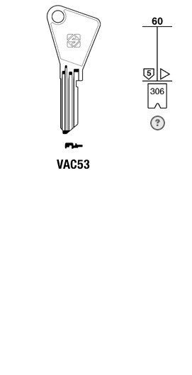 Afbeelding van Silca Cilindersleutel staal VAC53