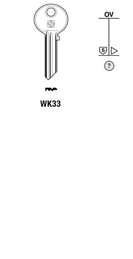 Afbeelding van Silca Cilindersleutel staal WK33