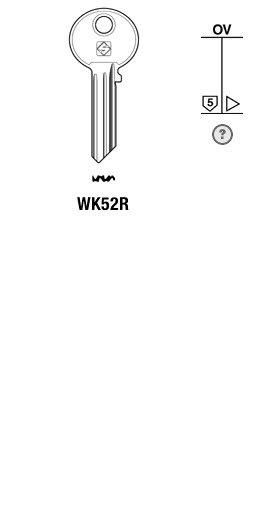 Afbeelding van Silca Cilindersleutel staal WK52R