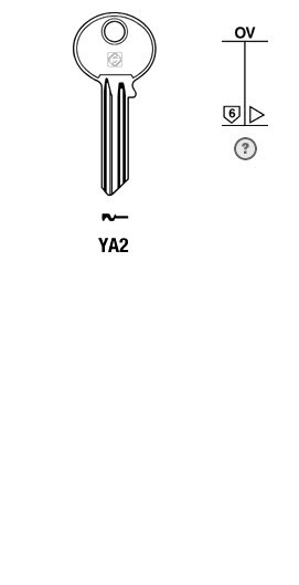 Afbeelding van Silca Cilindersleutel staal YA2