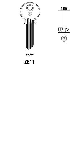 Afbeelding van Silca Cilindersleutel staal ZE11