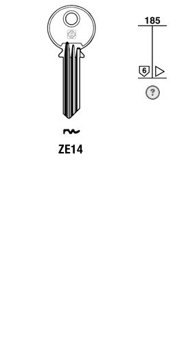Afbeelding van Silca Cilindersleutel staal ZE14