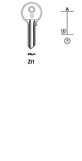 Afbeelding van Silca Cilindersleutel staal ZI1