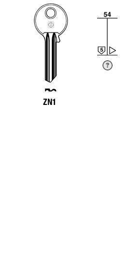 Afbeelding van Silca Cilindersleutel staal ZN1