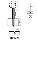 Afbeelding van Silca Dubbelbaardsleutel ijzer 8164STM