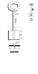 Afbeelding van Silca Dubbelbaardsleutel ijzer 8695SSL