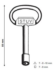 Afbeelding van STUV 0.95.669.0     driehoek 10,9mm doornsleutel (90mm lang)