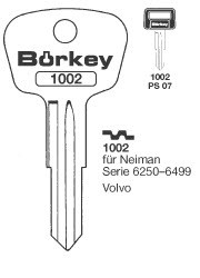 Afbeelding van Borkey 1002 Cilindersleutel voor NEIMAN VOLVO