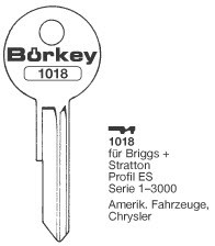 Afbeelding van Borkey 1018 Cilindersleutel voor CHRYSLER