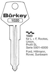 Afbeelding van Borkey 1020 Cilindersleutel voor ROOTES SL