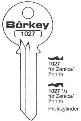 Afbeelding van Borkey 1027 Cilindersleutel voor ZENITH