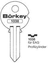 Afbeelding van Borkey 1038 Cilindersleutel voor EAG, MS