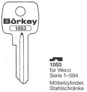 Afbeelding van Borkey 1053 Cilindersleutel voor WECO