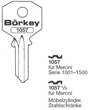 Afbeelding van Borkey 1057½ Cilindersleutel voor MERONI