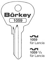 Afbeelding van Borkey 1059½ Cilindersleutel voor LANCIA