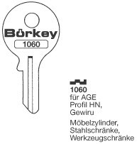 Afbeelding van Borkey 1060 Cilindersleutel voor AGE HN