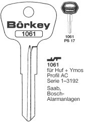 Afbeelding van Borkey 1061 Cilindersleutel voor YMOS AC,SAAB