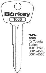 Afbeelding van Borkey 1066 Cilindersleutel voor TOYOTA