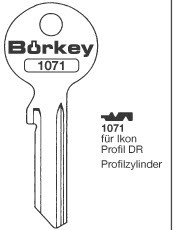 Afbeelding van Borkey 1071 Cilindersleutel voor Z.I.,PROF.DR