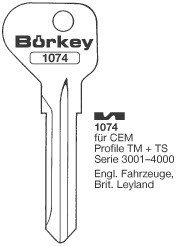 Afbeelding van Borkey 1074 Cilindersleutel voor CEM TM