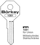 Afbeelding van Borkey 1081 Cilindersleutel voor UNION