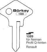 Afbeelding van Borkey 1089 Cilindersleutel voor FR. NEIMAN