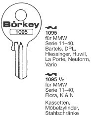 Afbeelding van Borkey 1095½ Cilindersleutel voor MMW