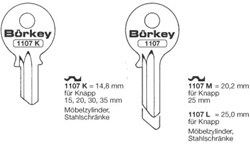 Afbeelding van Borkey 1107K Cilindersleutel voor KNAPP 14,8MM