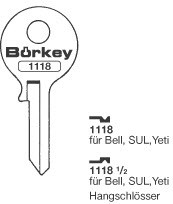 Afbeelding van Borkey 1118 Cilindersleutel voor BELL YETI