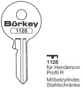 Afbeelding van Borkey 1128 Cilindersleutel voor HENDERSON R