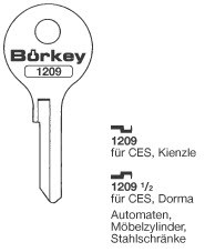 Afbeelding van Borkey 1209½ Cilindersleutel voor CES