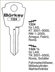 Afbeelding van Borkey 1324 Cilindersleutel voor LAS,PROF. RM
