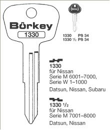Afbeelding van Borkey 1330 Cilindersleutel voor DATSUN LAUR.