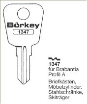 Afbeelding van Borkey 1347 Cilindersleutel voor BRABANTIA, A
