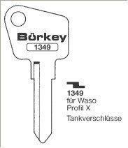 Afbeelding van Borkey 1349 Cilindersleutel voor WASO,PROFIL X